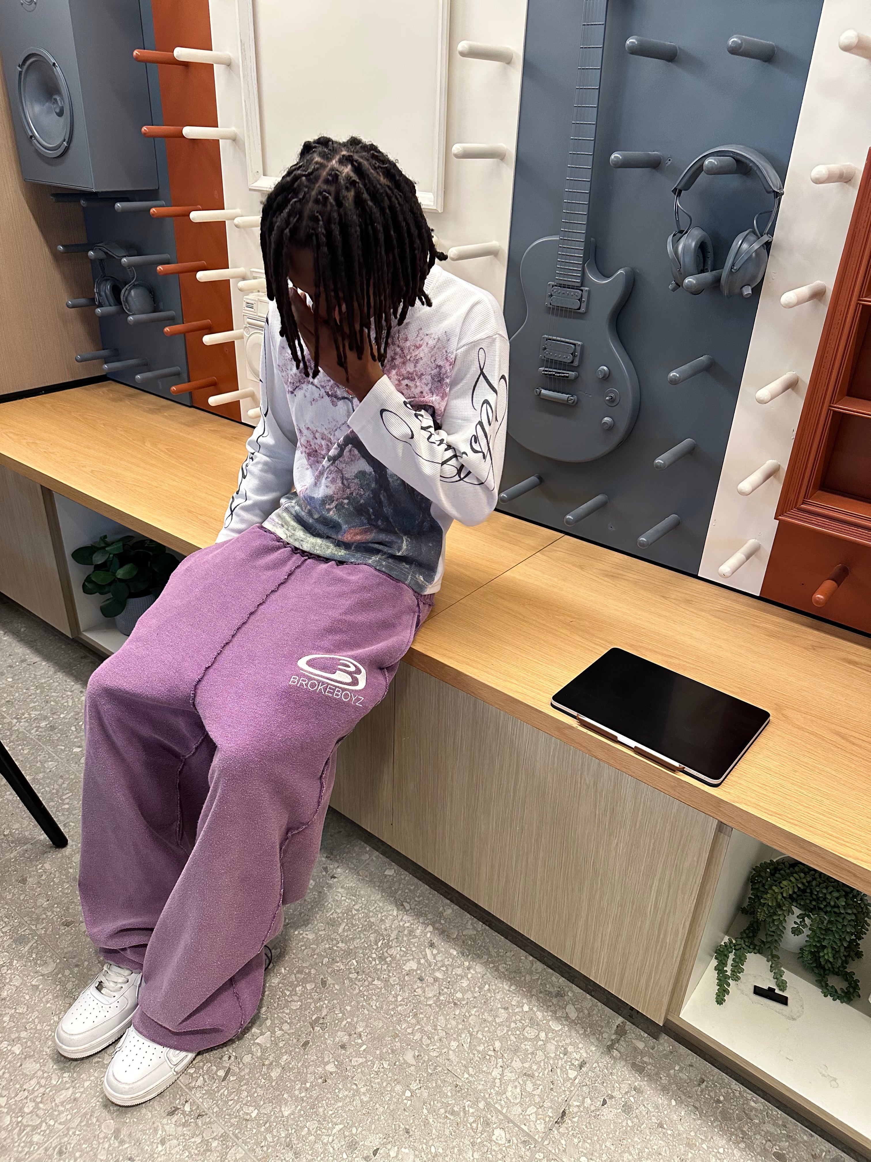 PURPLE INVERTED SWEATS