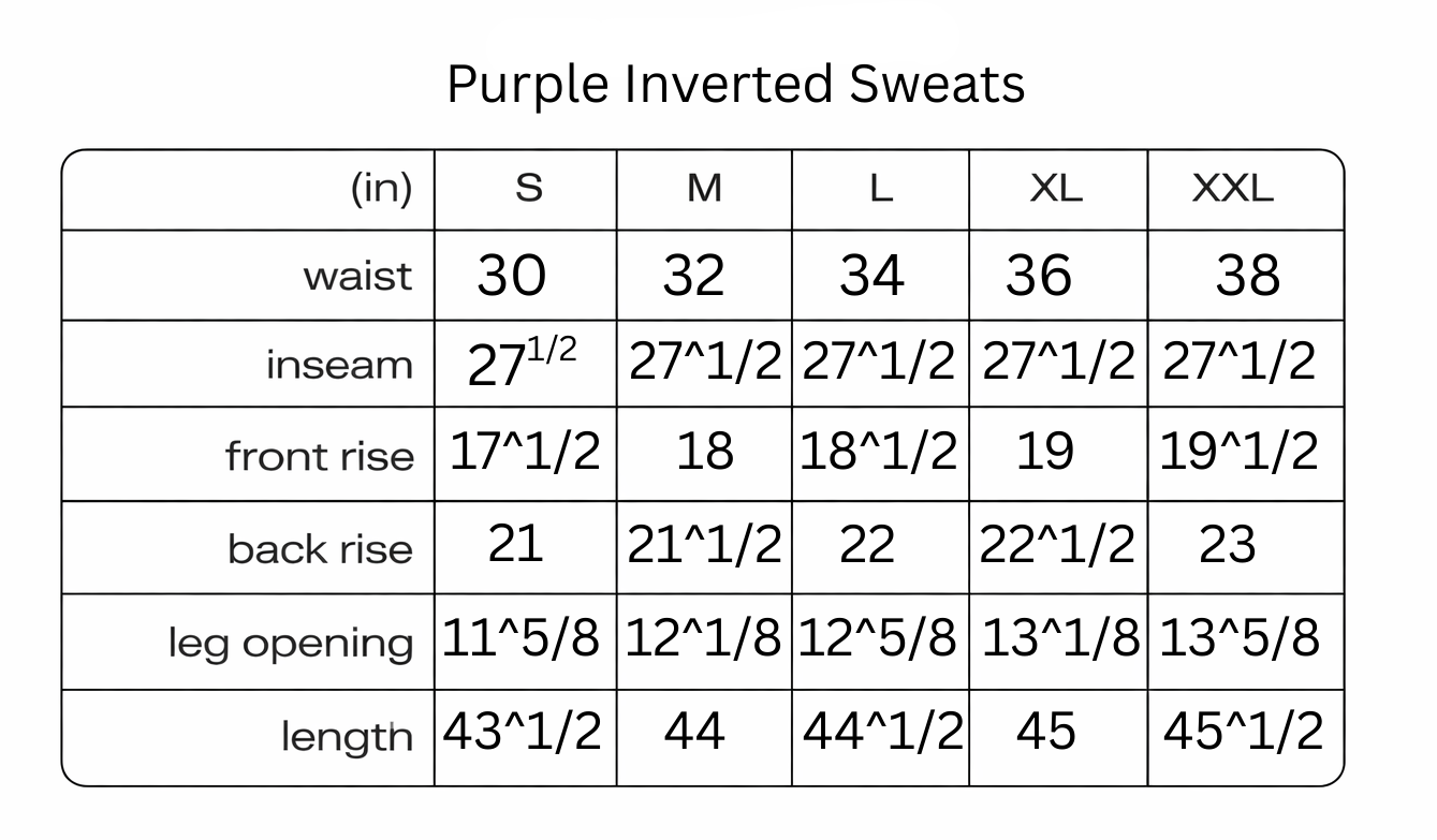 PURPLE INVERTED SWEATS